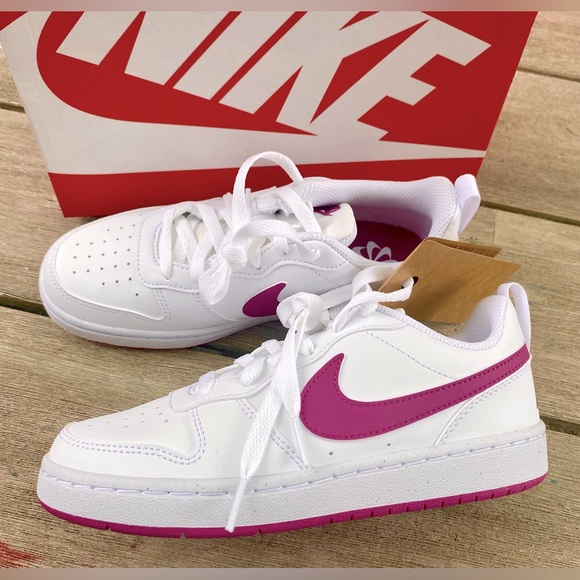 NWT Nike Court Borough Recraft Sneakers Big Girl 4 - Picture 1 of 7